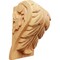 Ekena Millwork 3 1/4"W x 2 3/4"D x 5"H Medium Acanthus Leaf Block Corbel, Red Oak CORW03X03X05BARO - alternate 1